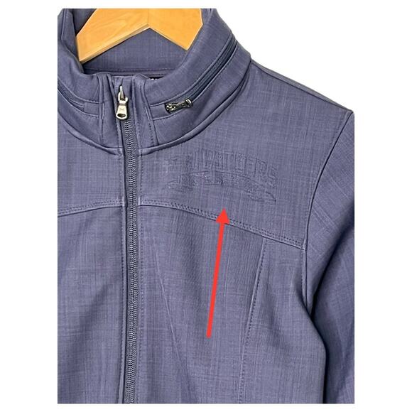 Under Armour Jacket Womens XS Loose ColdGear Pockets Full Zip Hoodie Sporty Blue - Picture 3 of 15